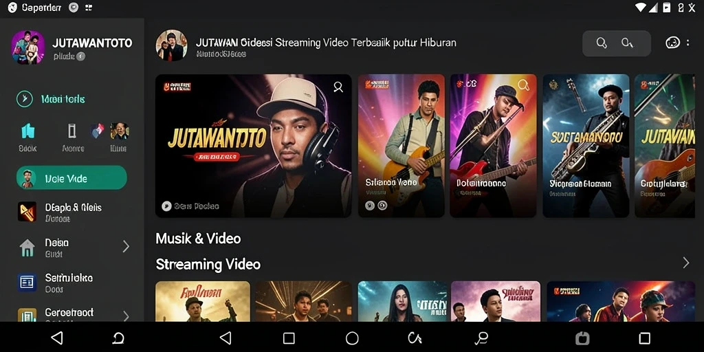 Tampilan antarmuka JUTAWANTOTO yang menarik dan mudah digunakan untuk streaming video.