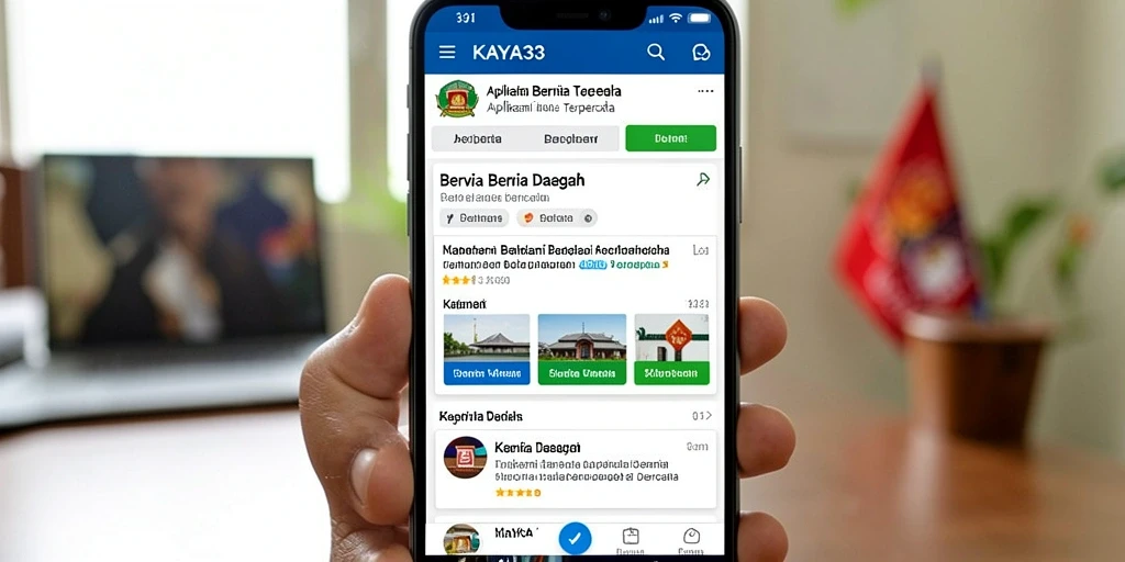 Tampilan antarmuka KAYA33 yang menampilkan berita daerah terkini.