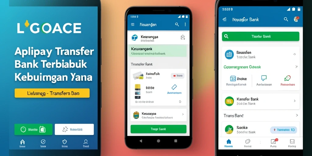 Tampilan antarmuka LGOACE yang sederhana dan efisien untuk Transfer Bank.