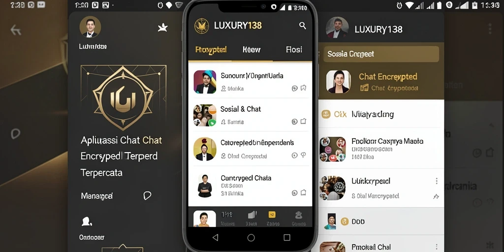 Tampilan antarmuka LUXURY138 untuk komunikasi yang aman.