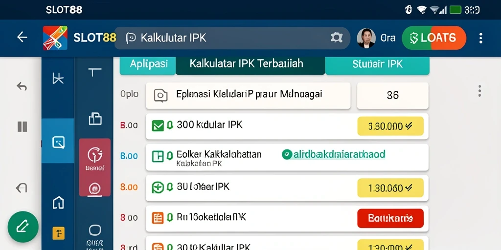 Antarmuka SLOT88 yang user-friendly untuk Kalkulator IPK.